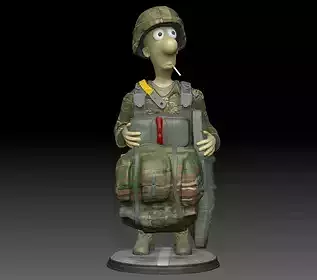 Paratrooper Private Murphy 3D print model