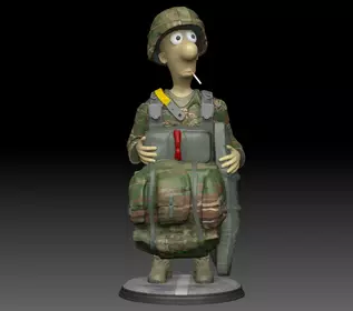 Paratrooper Private Murphy 3D print model_0