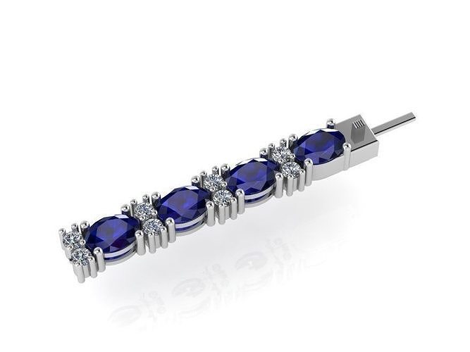oval tennis bracelet 337 3D print model