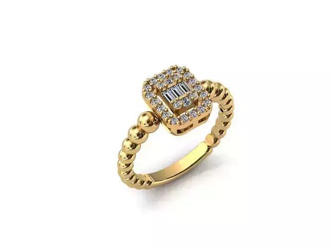 Emerald Illusion Engagement Ring  RG0002