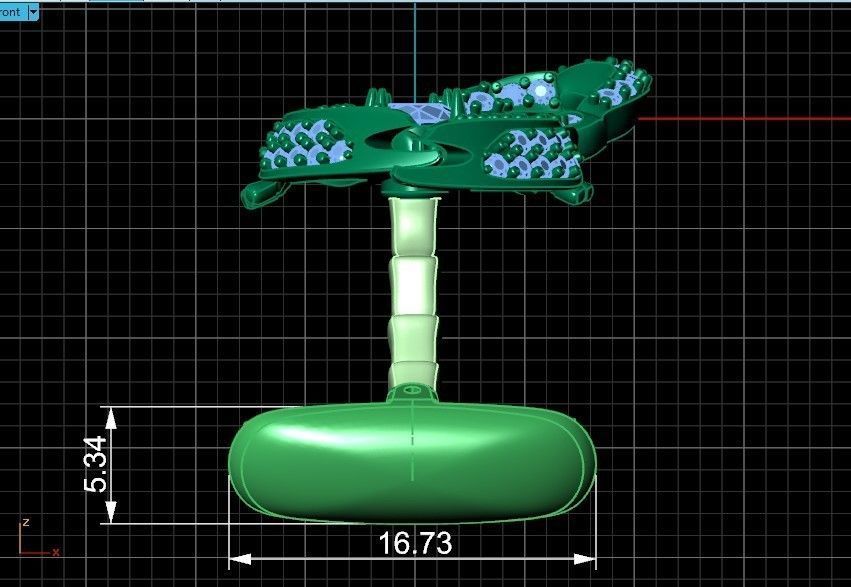 cufflinks scorpion with stones 3D print model_36