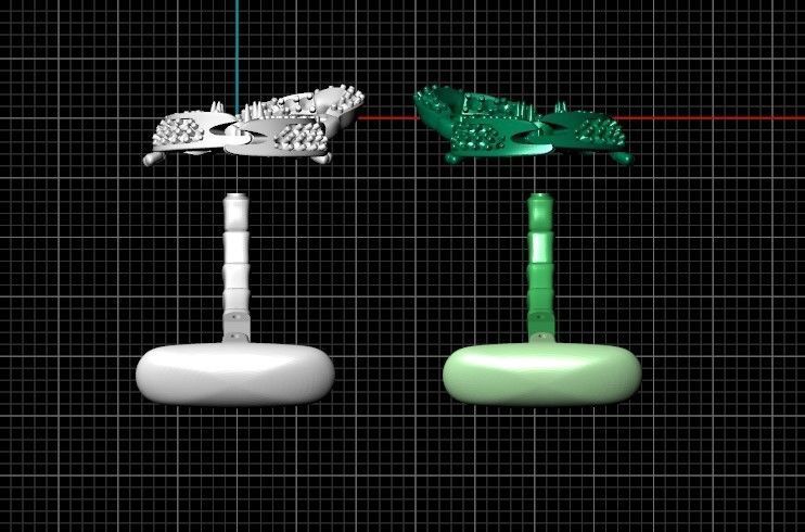 cufflinks scorpion with stones 3D print model_48