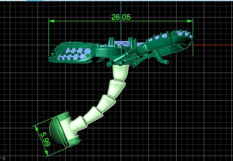 cufflinks scorpion with stones 3D print model_35