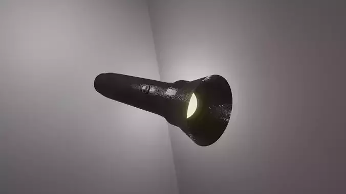 Flashlight wall lamp with light Free low-poly 3D model
