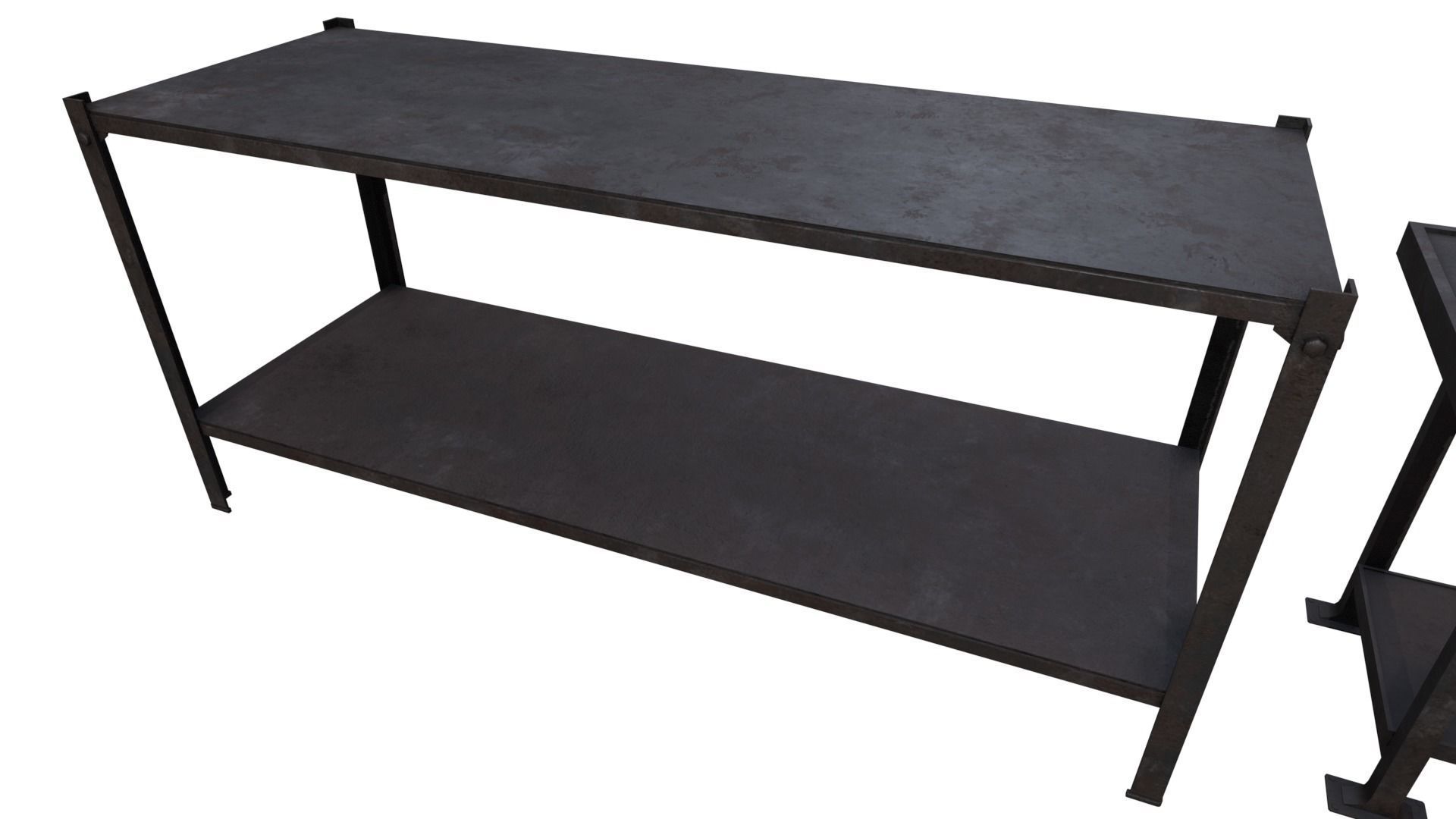 Industrial Metal Tables Pack - Game props Low-poly 3D model_3