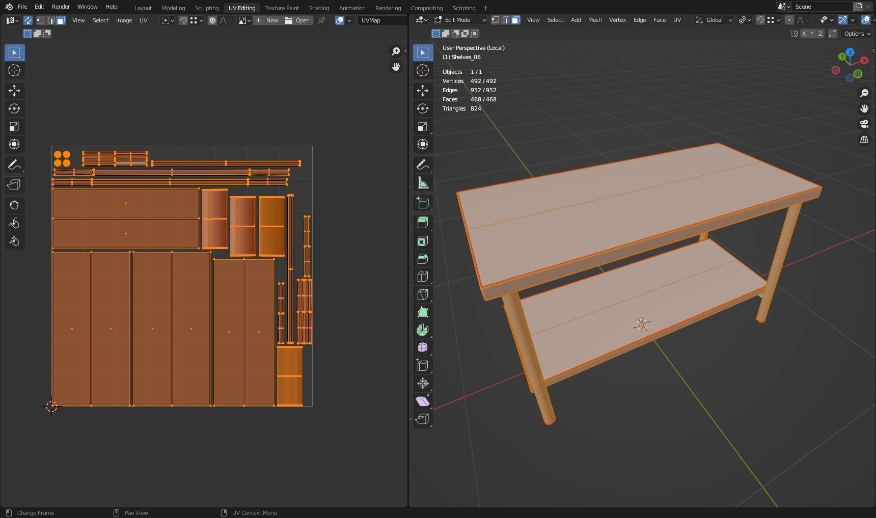 Industrial Metal Tables Pack - Game props Low-poly 3D model_14