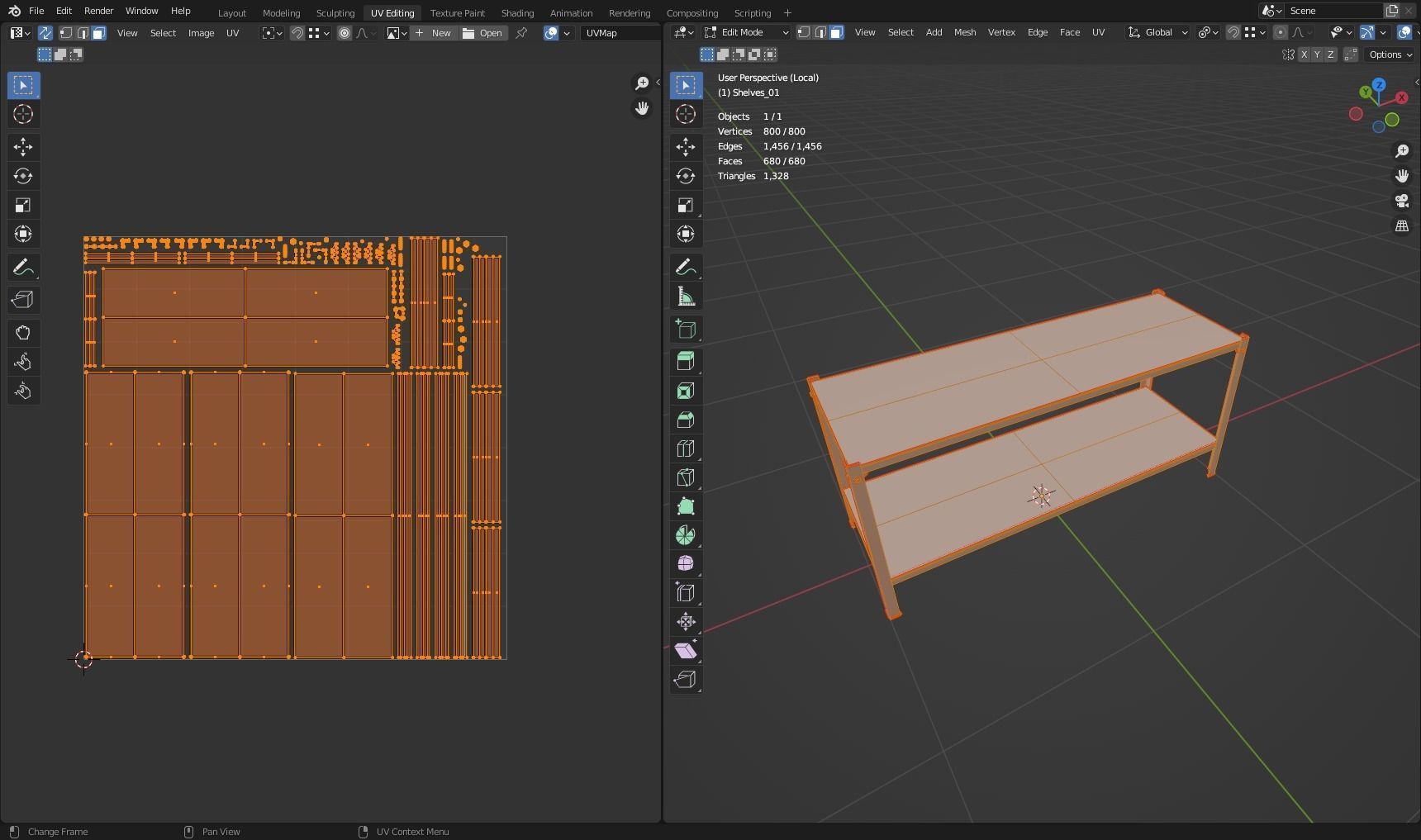 Industrial Metal Tables Pack - Game props Low-poly 3D model_13