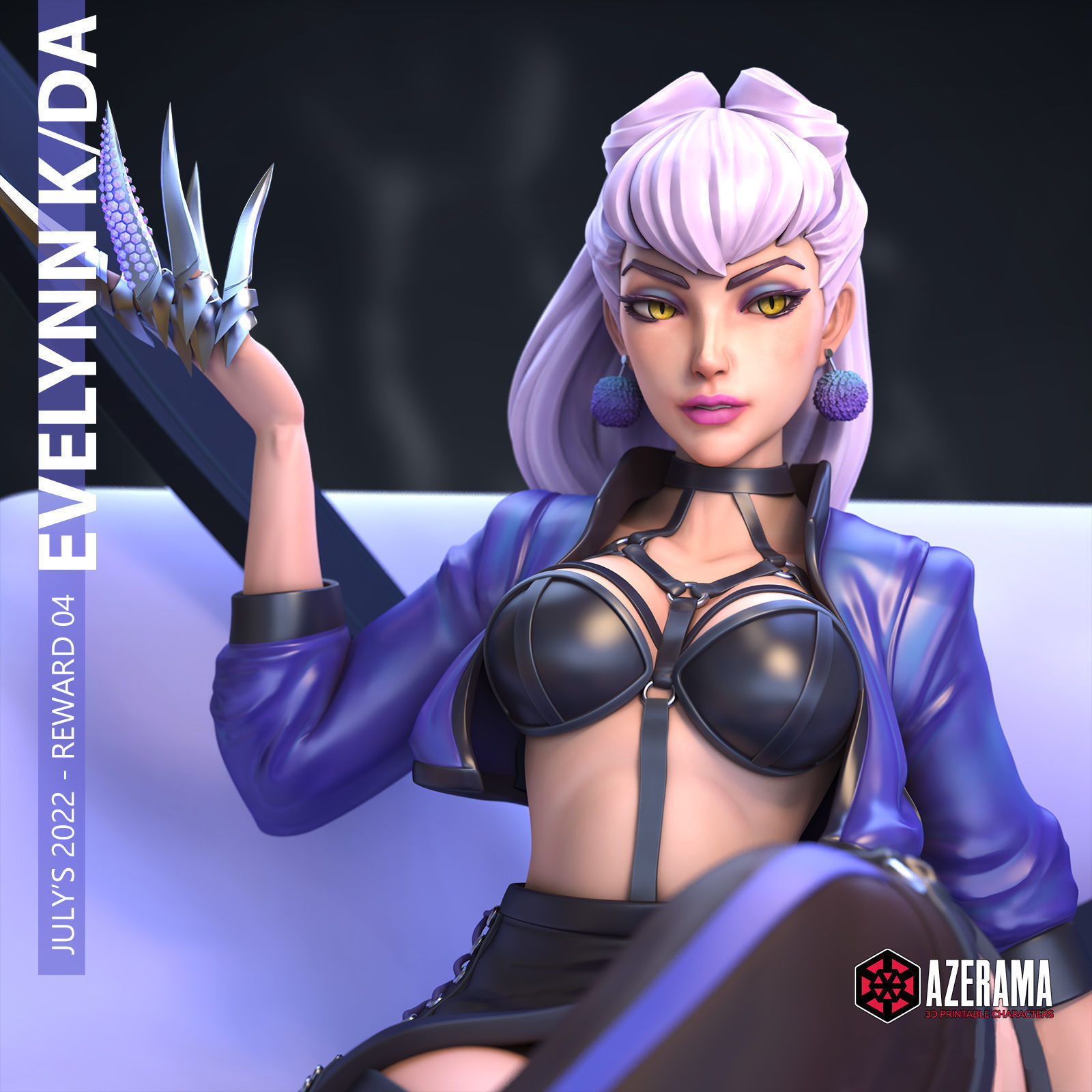 Evelynn KDA Ready for 3D Printing 3D print model_4