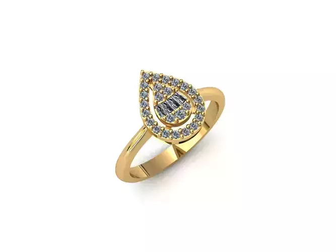 Pear Illusion Engagement Ring  RG0004
