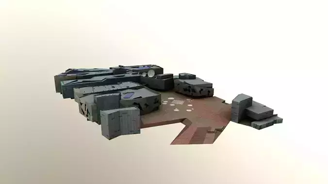 Melbourne Fed Square lowpoly 