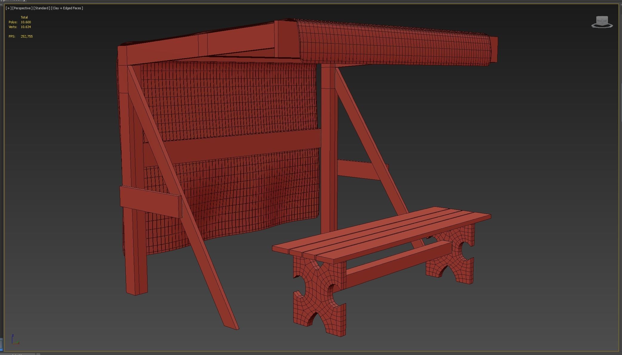 Market Stall Cotton Low-poly 3D model_5