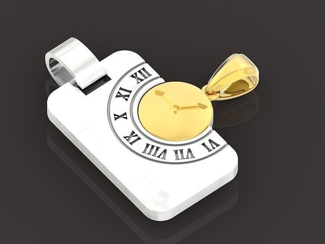 pendants couple watches without stones male and female 3D print model