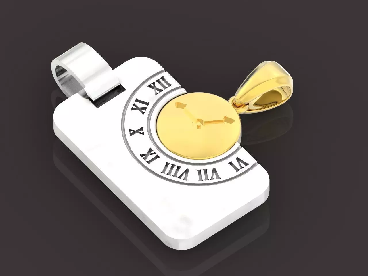 pendants couple watches without stones male and female 3D print model