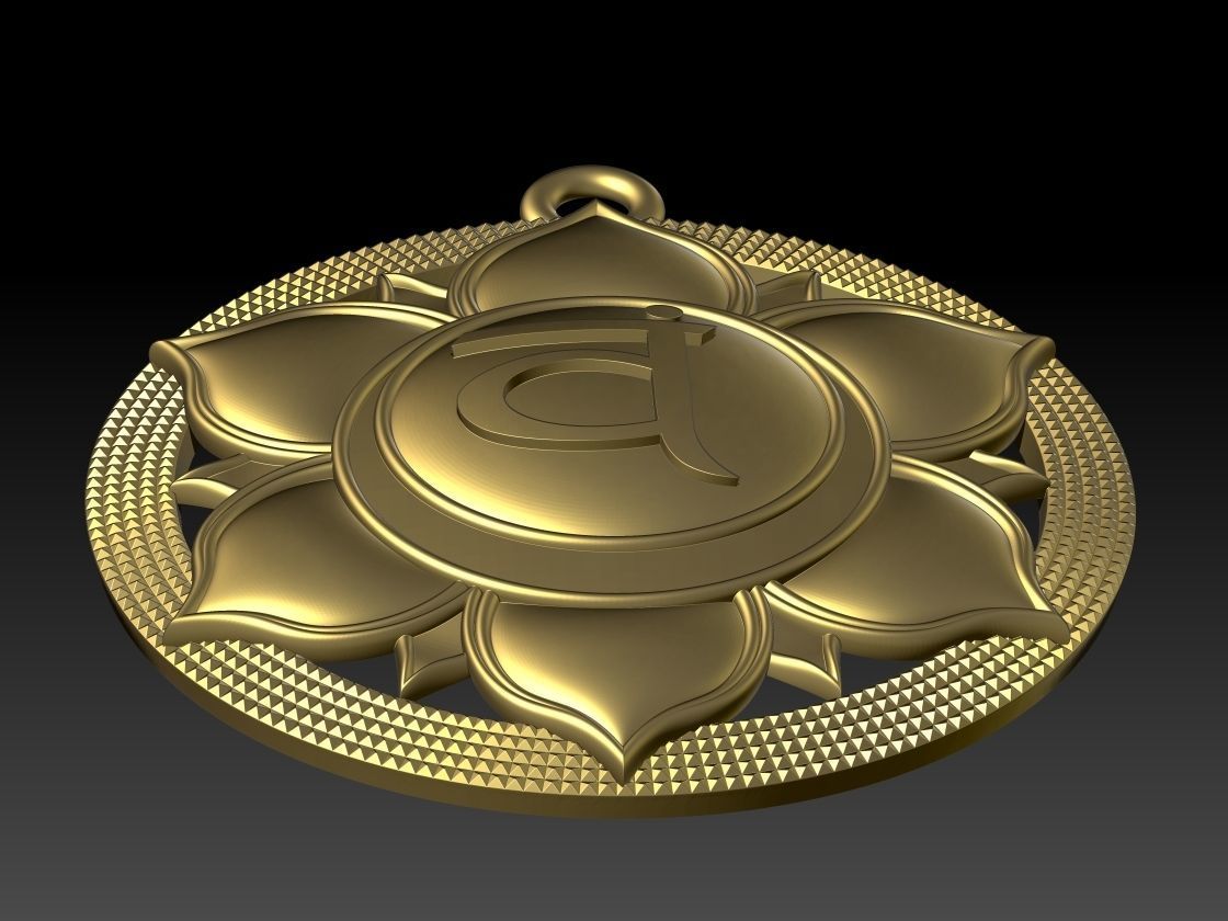 Swadhisthana chakras Pendant 3D model  3D print model_2