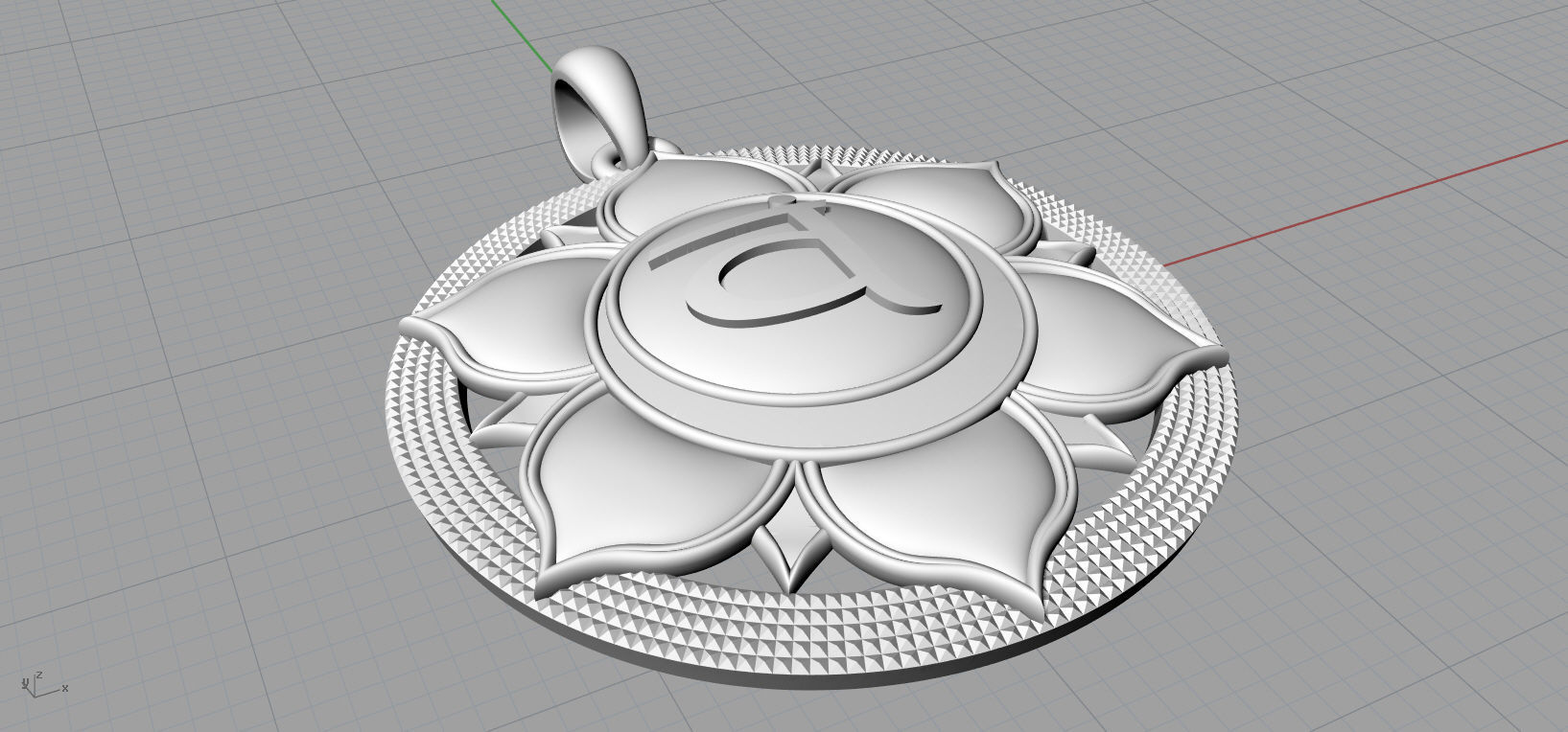 Swadhisthana chakras Pendant 3D model  3D print model_14