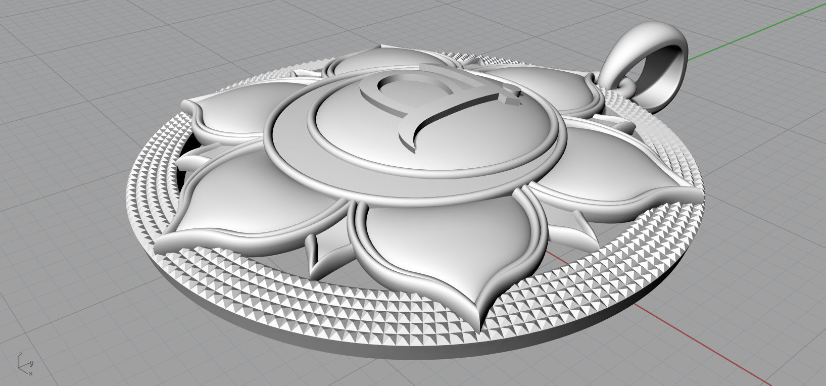 Swadhisthana chakras Pendant 3D model  3D print model_17