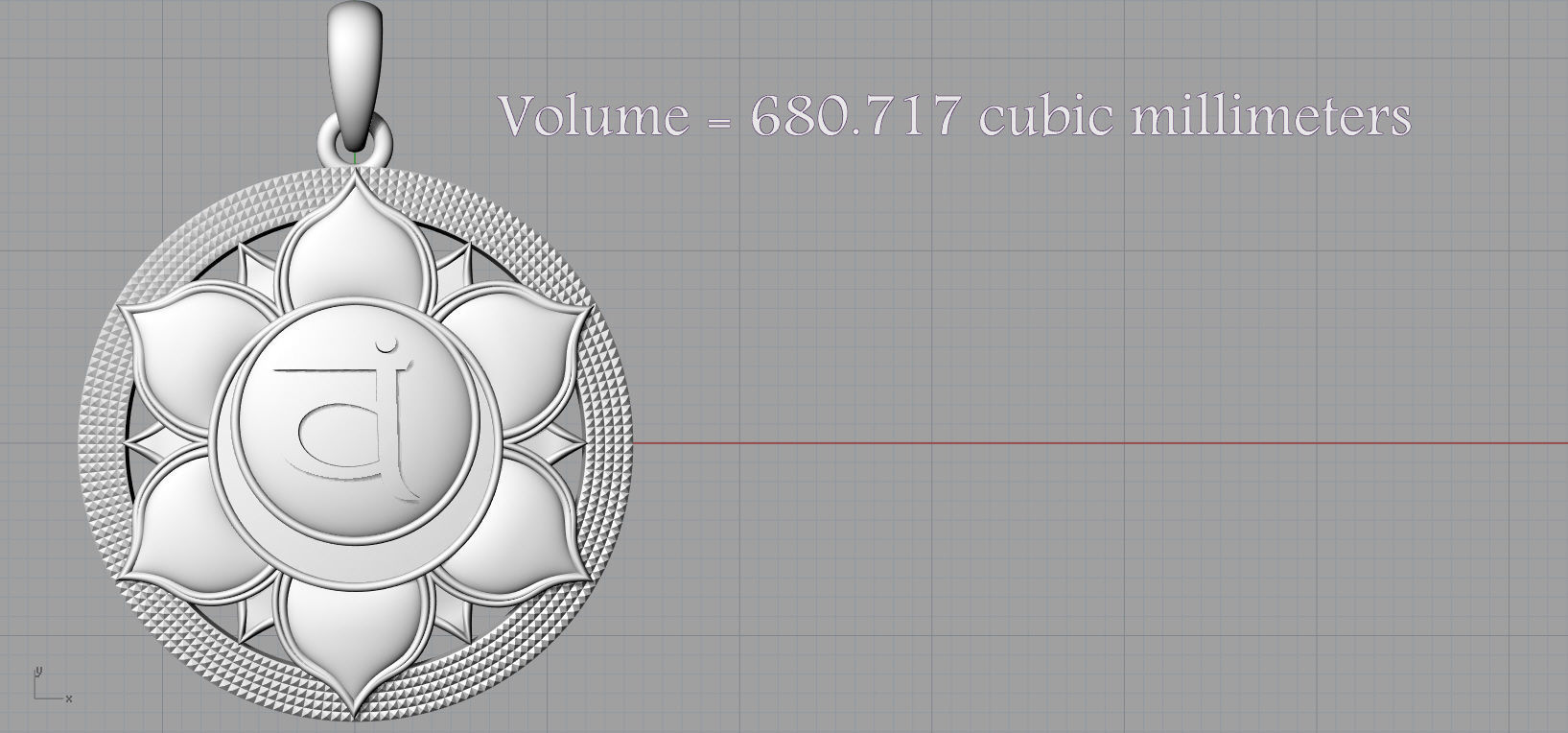 Swadhisthana chakras Pendant 3D model  3D print model_13