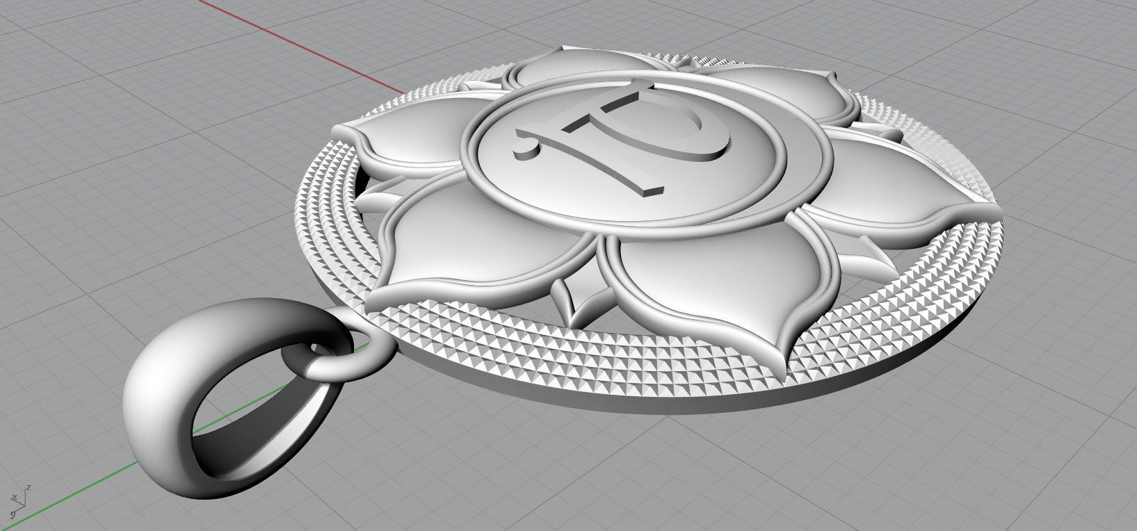Swadhisthana chakras Pendant 3D model  3D print model_21