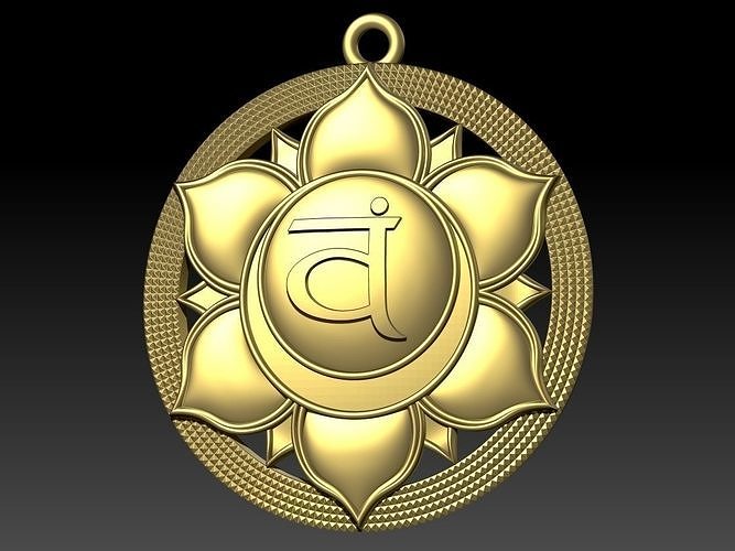 Swadhisthana chakras Pendant 3D model  3D print model