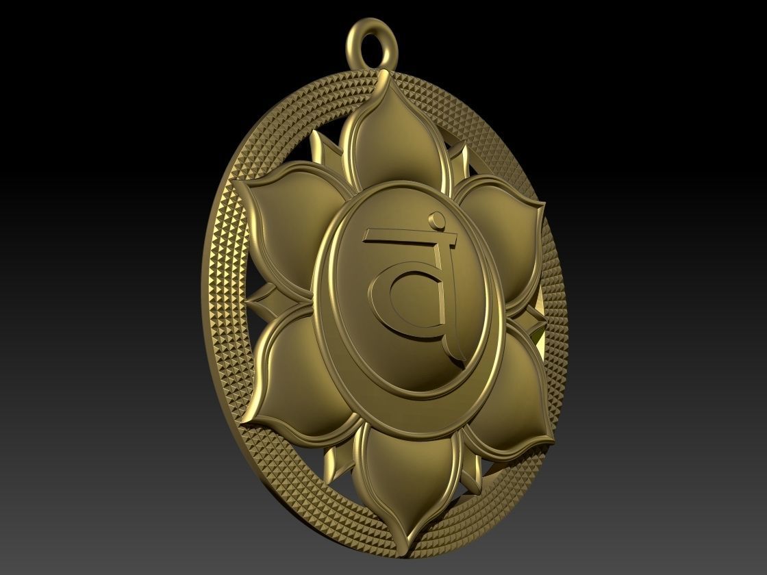 Swadhisthana chakras Pendant 3D model  3D print model_3