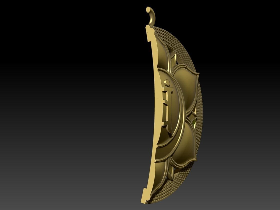 Swadhisthana chakras Pendant 3D model  3D print model_4
