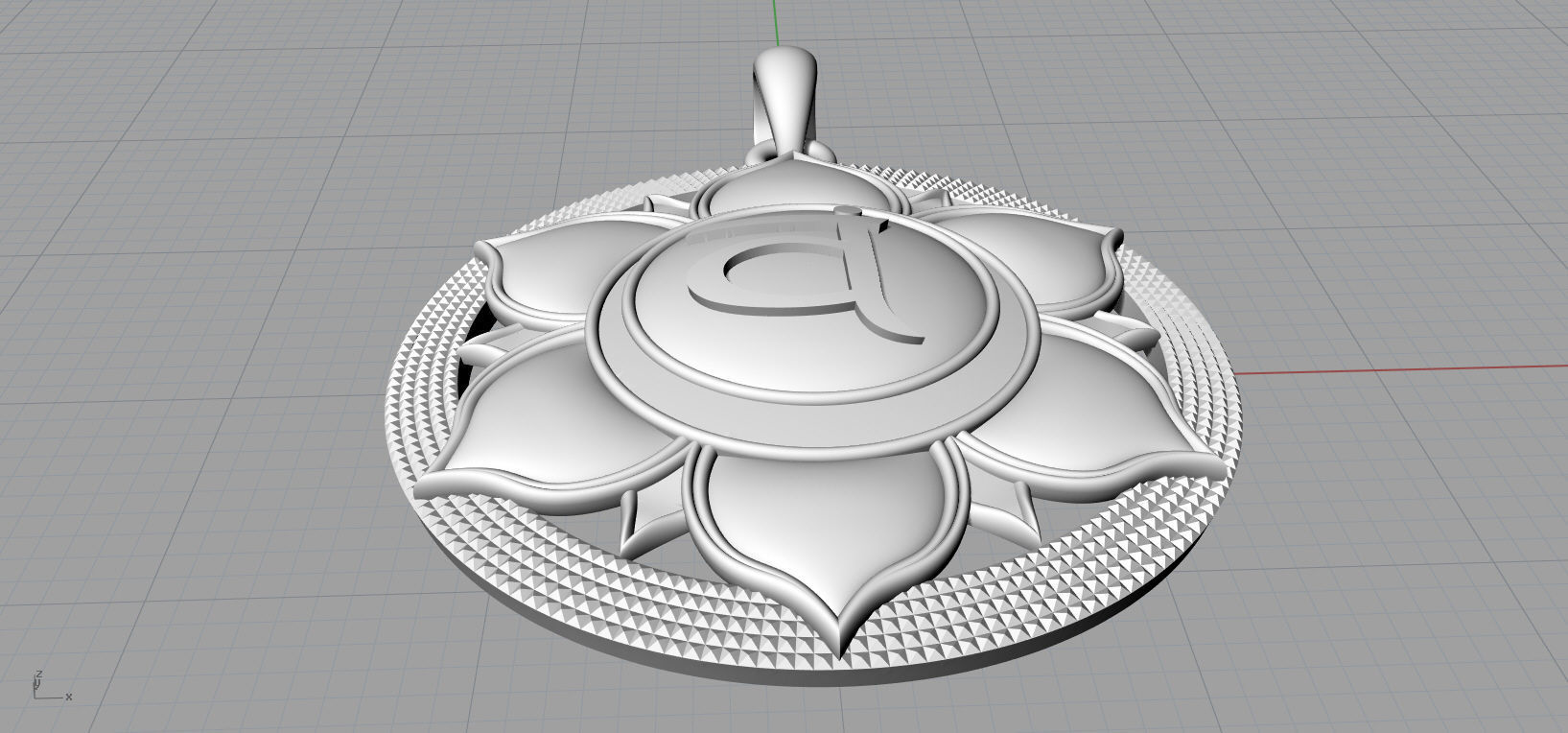 Swadhisthana chakras Pendant 3D model  3D print model_16