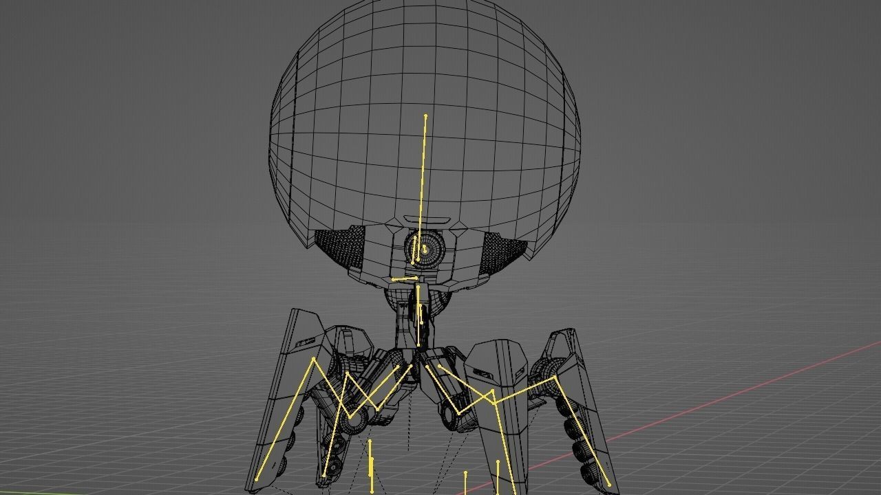 OCTOPUS DROID  rigged  3D model_41