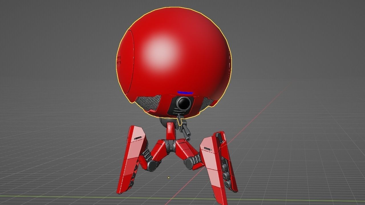 OCTOPUS DROID  rigged  3D model_35