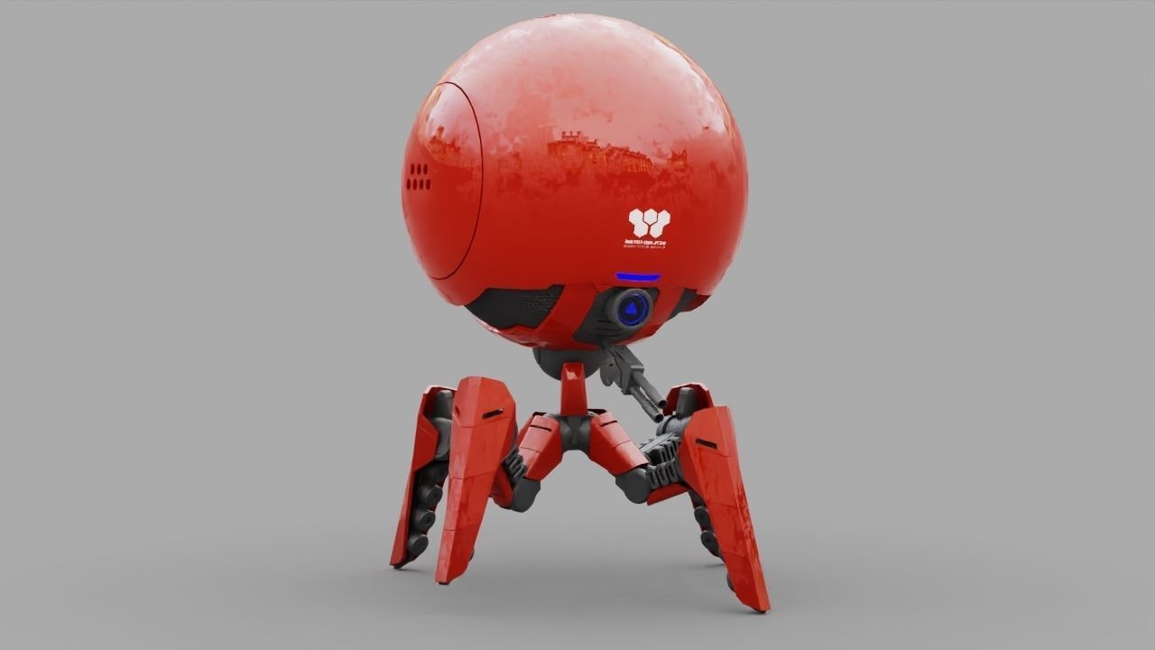 OCTOPUS DROID  rigged  3D model_4
