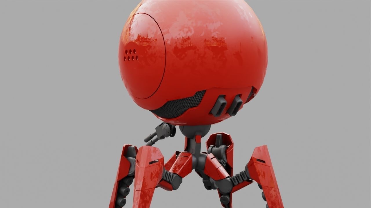 OCTOPUS DROID  rigged  3D model_13