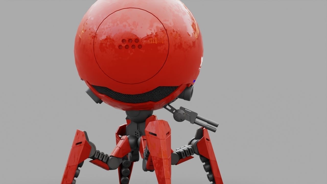 OCTOPUS DROID  rigged  3D model_8