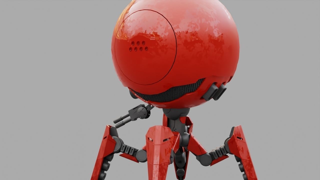 OCTOPUS DROID  rigged  3D model_14