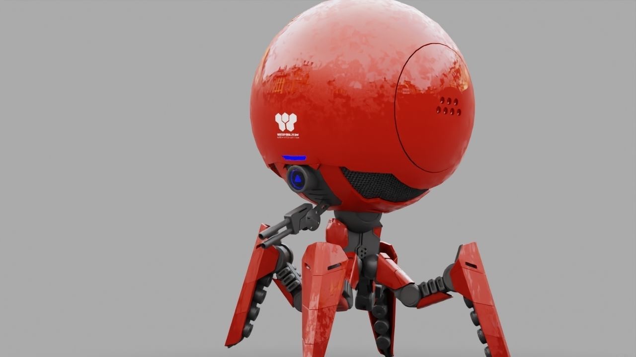 OCTOPUS DROID  rigged  3D model_17