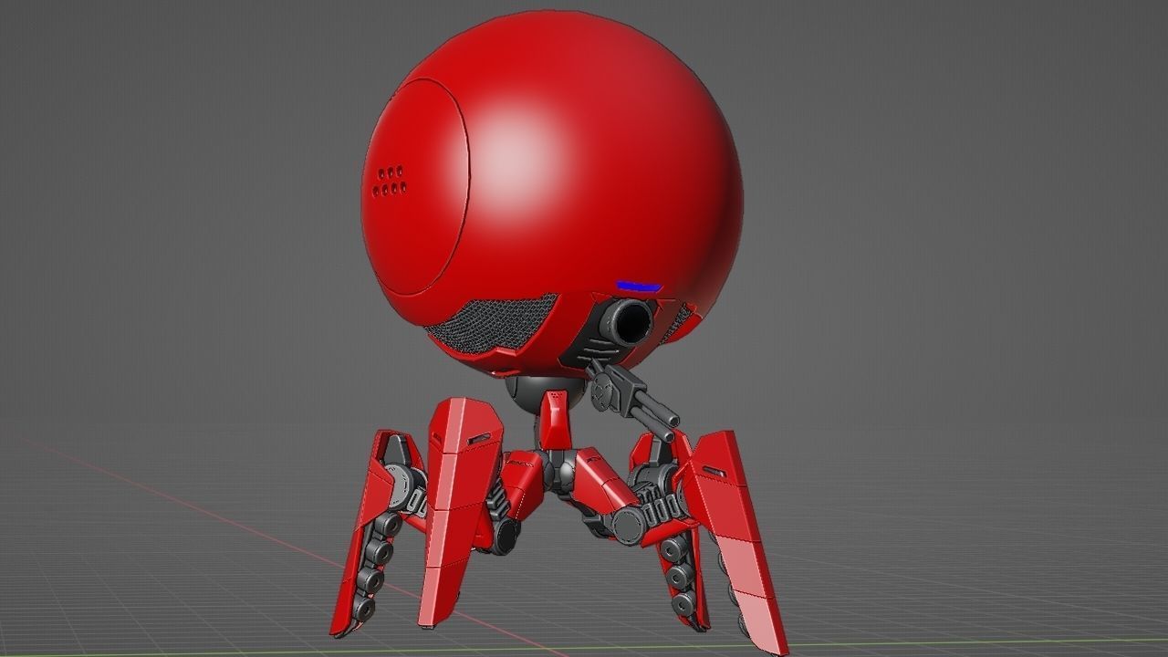 OCTOPUS DROID  rigged  3D model_29