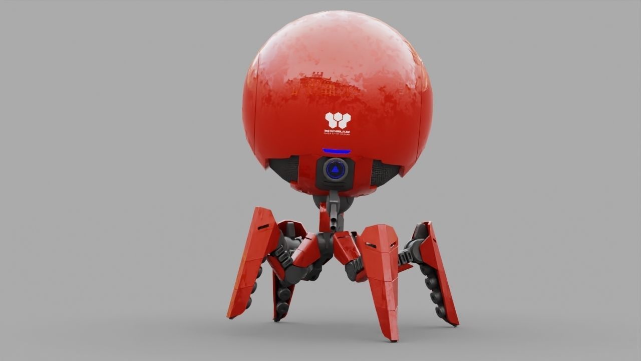 OCTOPUS DROID  rigged  3D model_3