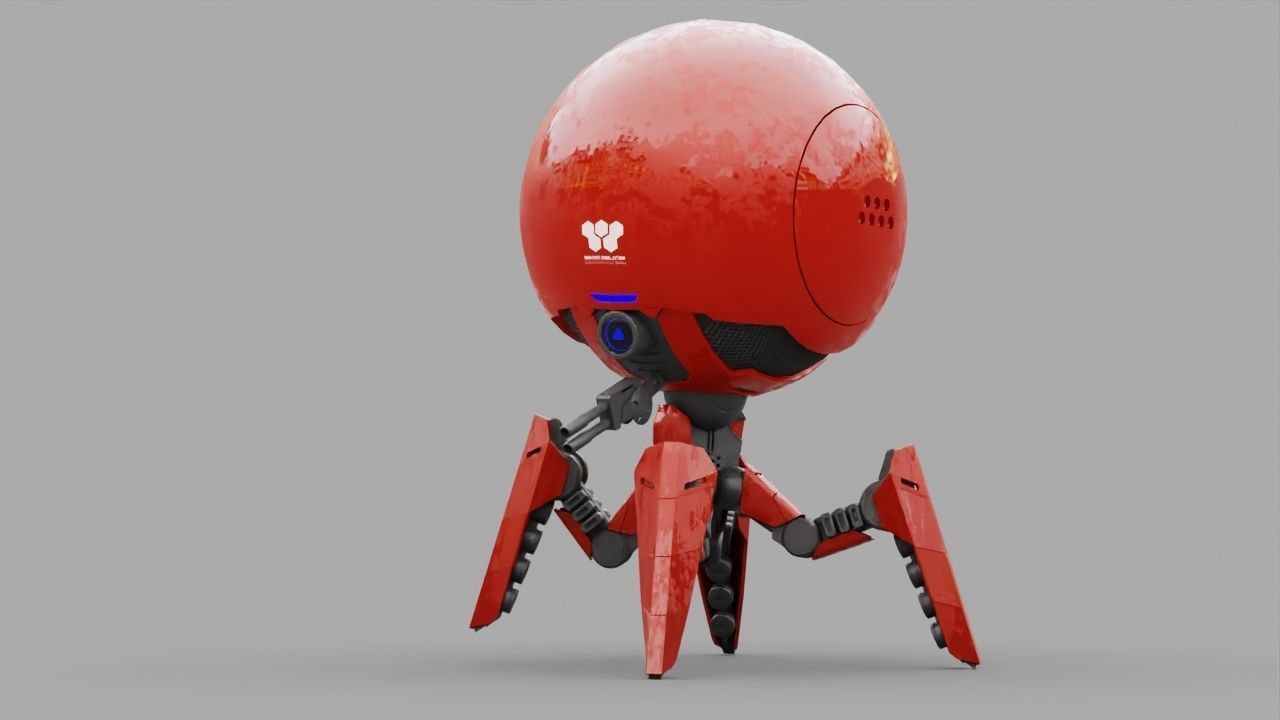 OCTOPUS DROID  rigged  3D model_1