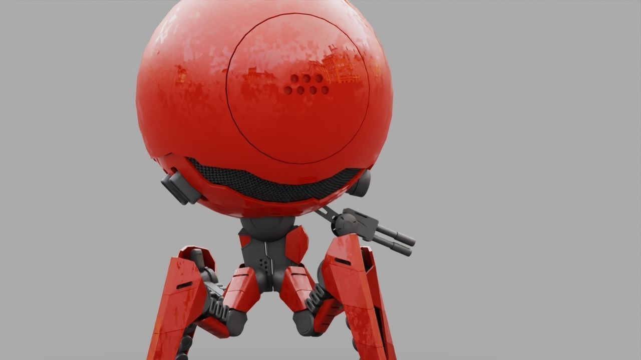 OCTOPUS DROID  rigged  3D model_9