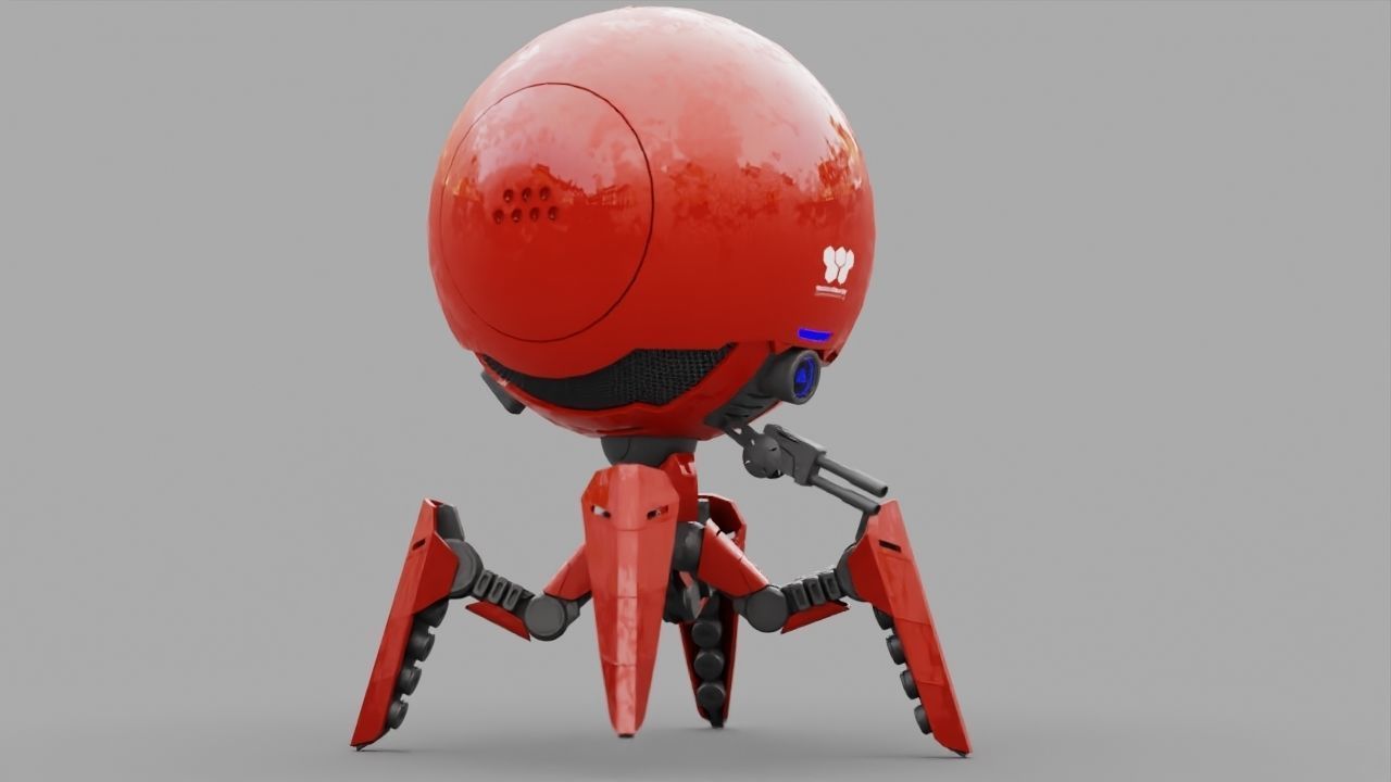 OCTOPUS DROID  rigged  3D model_28