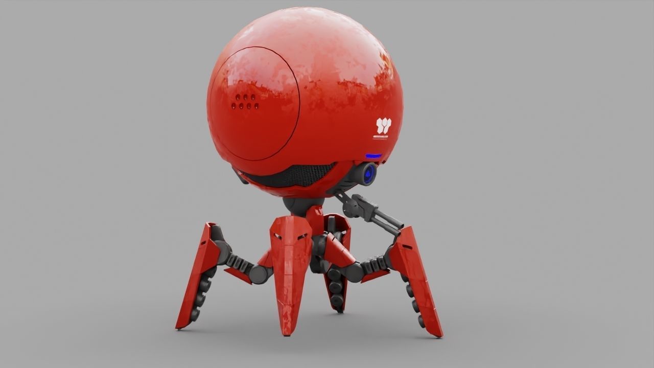 OCTOPUS DROID  rigged  3D model_6