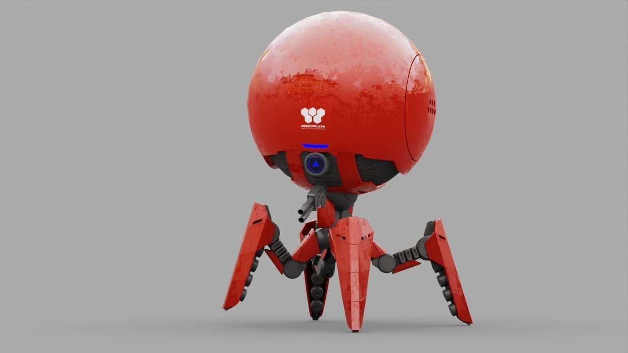 OCTOPUS DROID  rigged  3D model_2