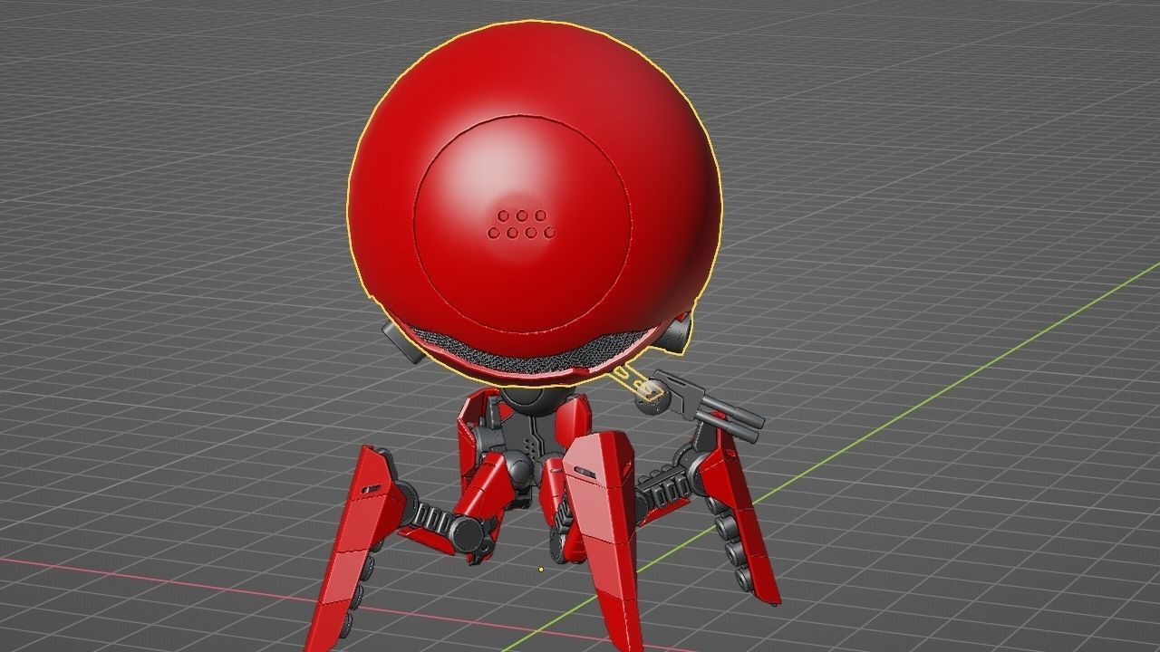 OCTOPUS DROID  rigged  3D model_34