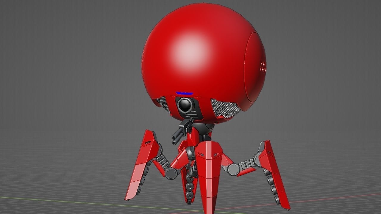 OCTOPUS DROID  rigged  3D model_30