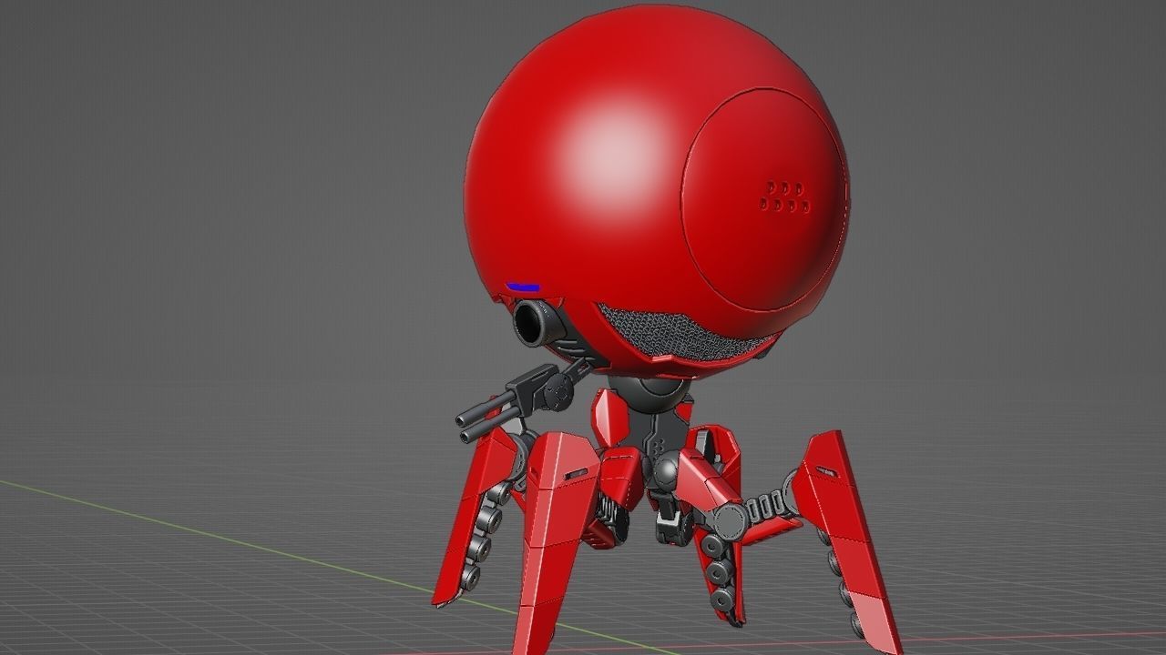OCTOPUS DROID  rigged  3D model_31