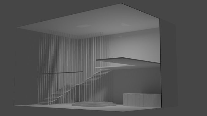 S1 coffee shop  Low-poly 3D model