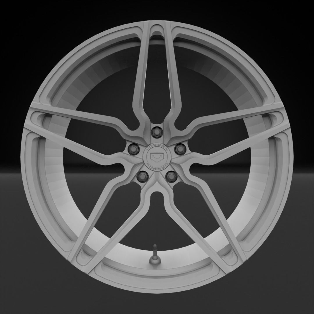 Vossen HC2 Style Wheel 3D print model_1