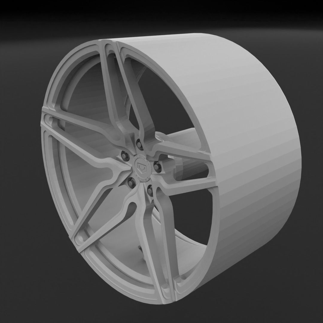 Vossen HC2 Style Wheel 3D print model_3
