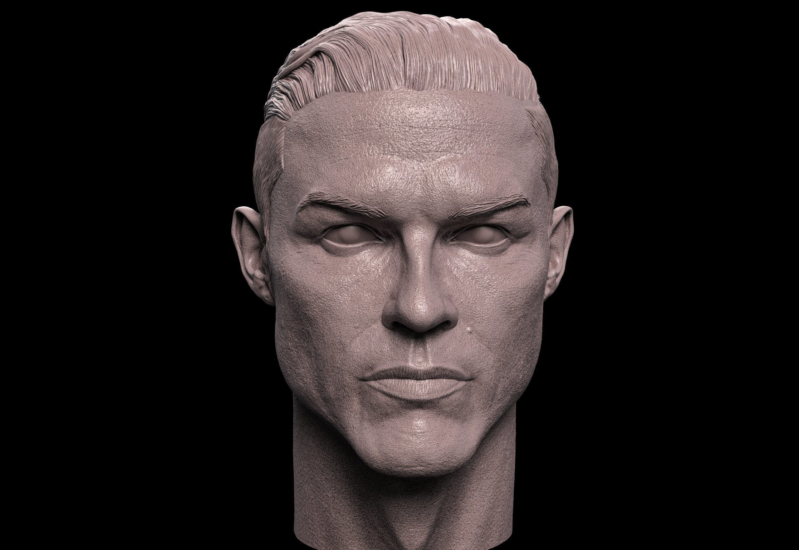 Cristiano Ronaldo Head 3D print model_1