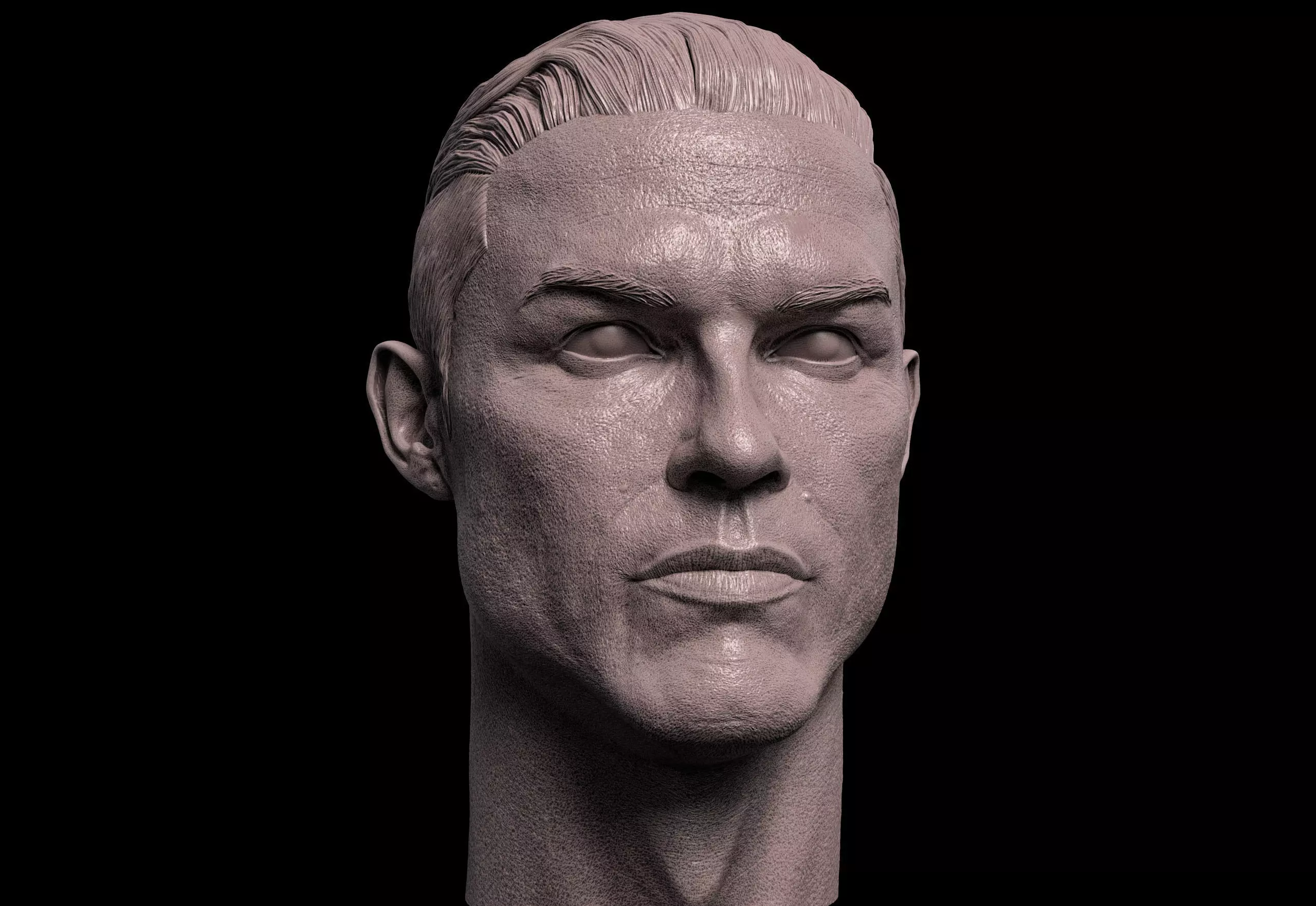 Cristiano Ronaldo Head 3D print model_0