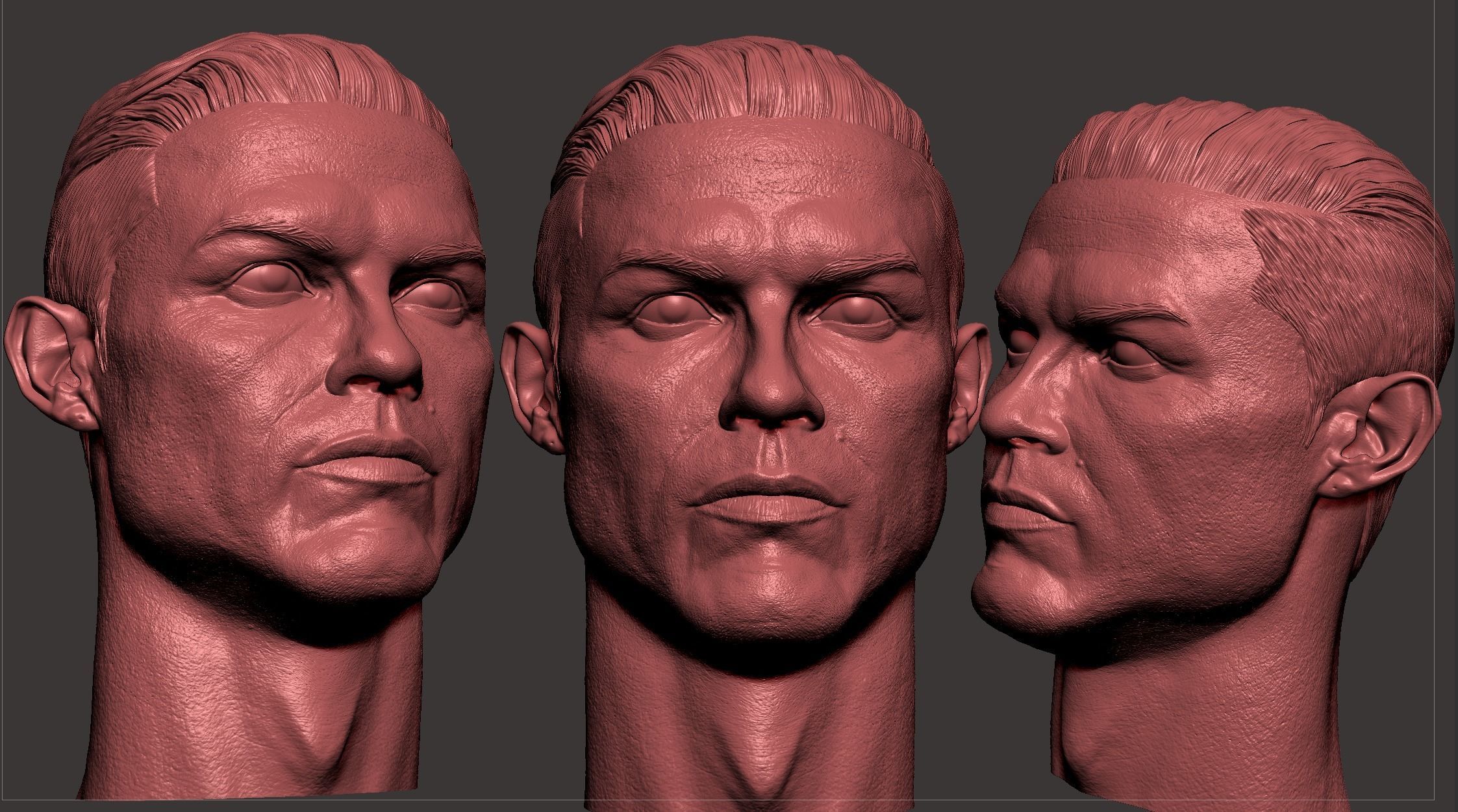 Cristiano Ronaldo Head 3D print model_5