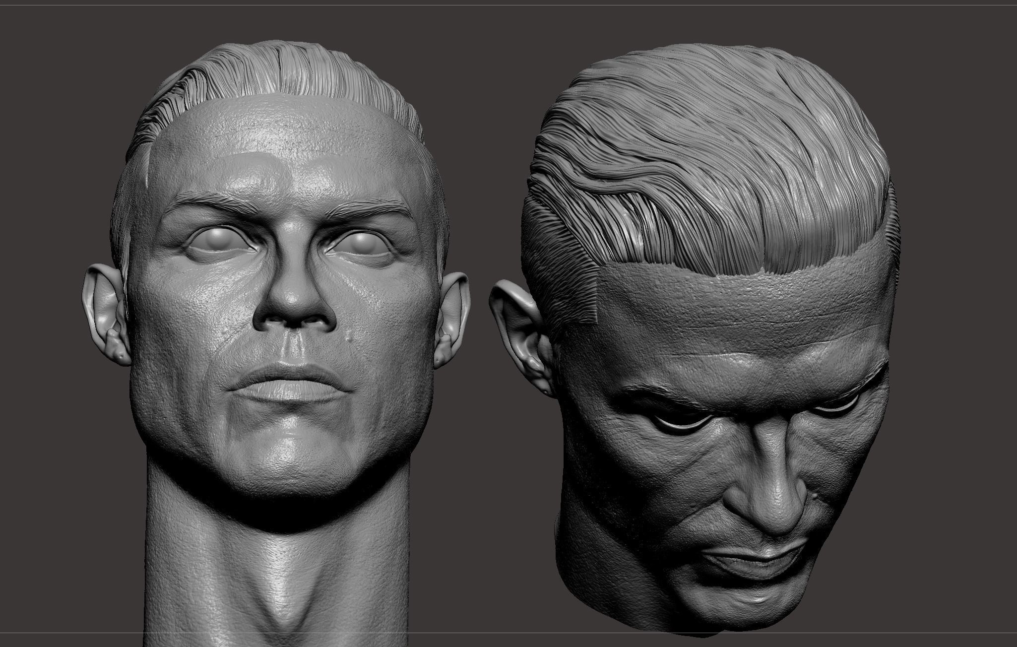 Cristiano Ronaldo Head 3D print model_10